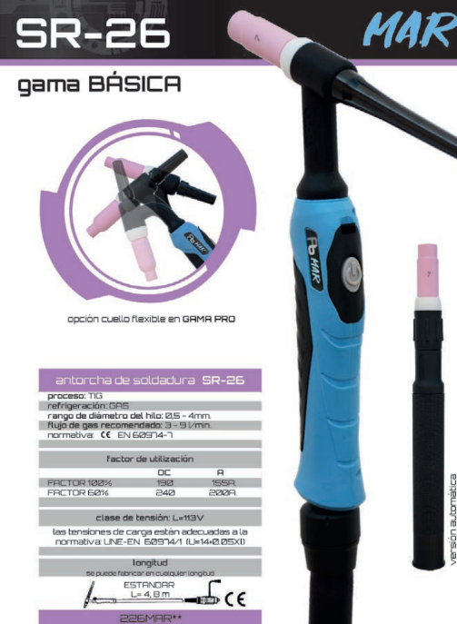 Antorcha de soldadura SR-26 Mod MAR