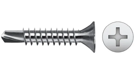 Tornillo broca cab. avellanada DIN 7504-P  4.8x38 ZN